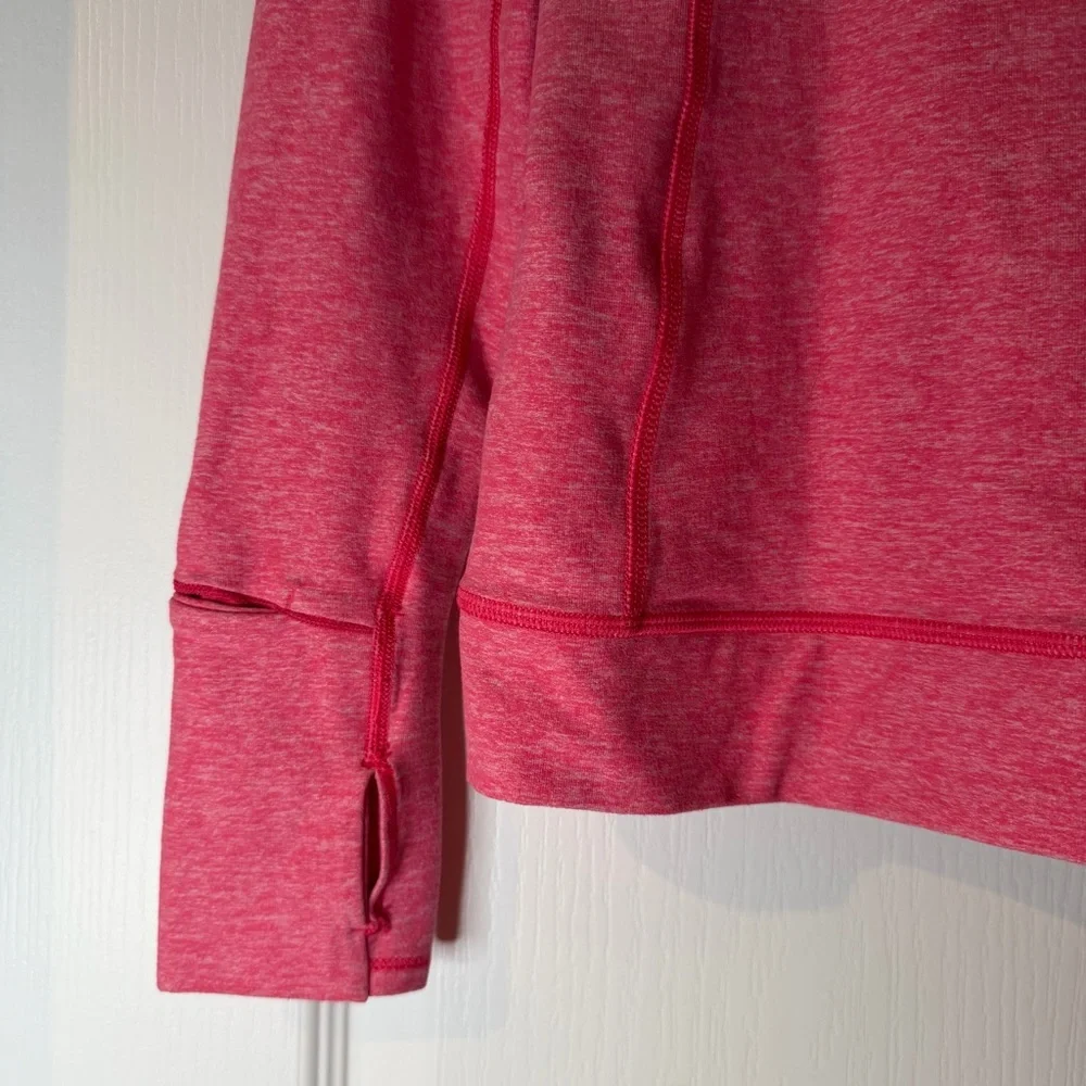 Lululemon Think Fast Heathered Pink Long Sleeve Performance Pullover